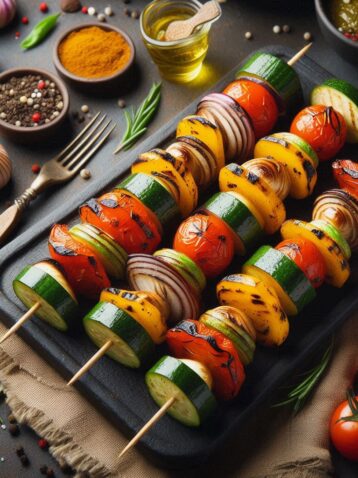 Spiedini di Verdure Grigliate: Una Ricetta da grigliare in meno di 5 Minuti